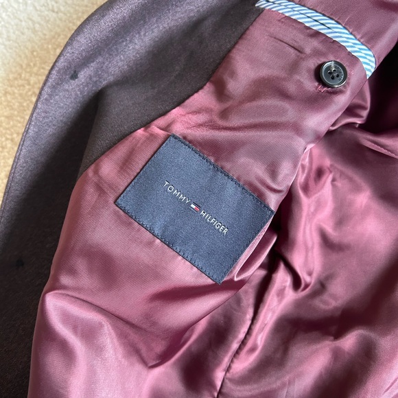 Tommy Hilfiger Wine Red Sports Coat Blazer - Picture 2 of 12